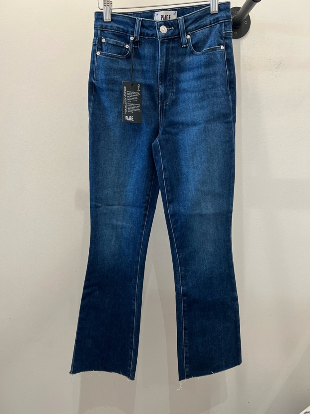 PAIGE Claudine Indigo High-Rise Ankle Flare Jeans PM